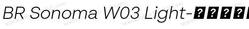 BR Sonoma W03 Light字体转换